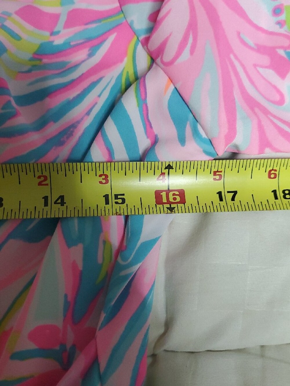 Lilly Pulitzer Pink, Blue & Green Pastel Swirl Ruffle Tie-Waist Dress - Picture 10 of 11